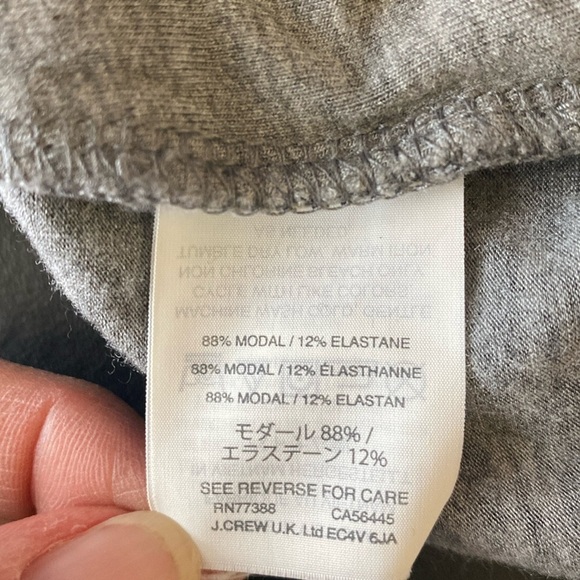 J. Crew Gray Long Sleeve Wrap Bodysuit in Size Medium. - Picture 8 of 12
